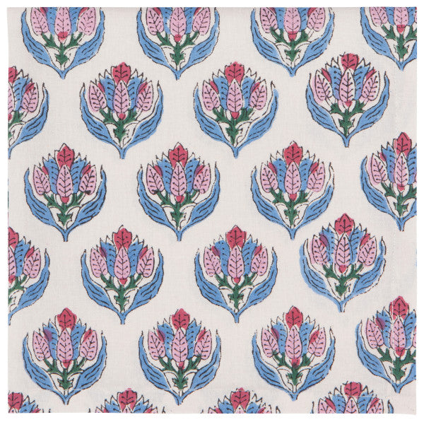 Danica Heirloom Block Print Napkins Set Of 4 - Bouquet*