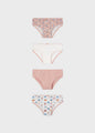 Mayoral Girls Underwear Set of 4   10307-80  Rosado