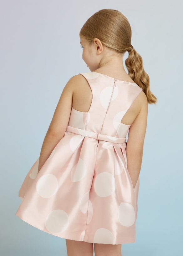 Abel & Lula Girls Polka Dot Mikado Dress  5032-9  Rosa *