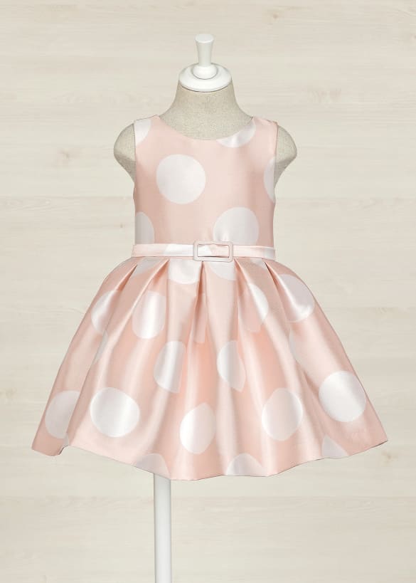 Abel & Lula Girls Polka Dot Mikado Dress  5032-9  Rosa *