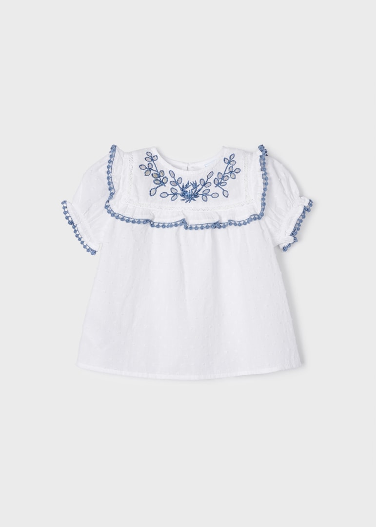 Embroidered Blouse - White/embroidery - Ladies