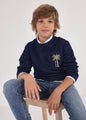 Mayoral Boys Embroidered Pullover  6440-28  Marino