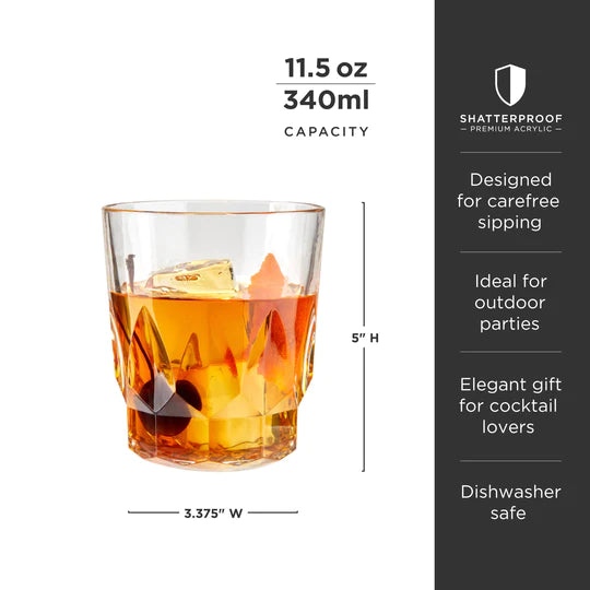 Viski Shatterproof Acrylic DOF Set/4*