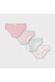 Mayoral Girls Panties Set of 4     10045-58    Rosado