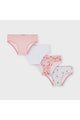 Mayoral Girls Panties Set of 4    10045-62    Flamingo