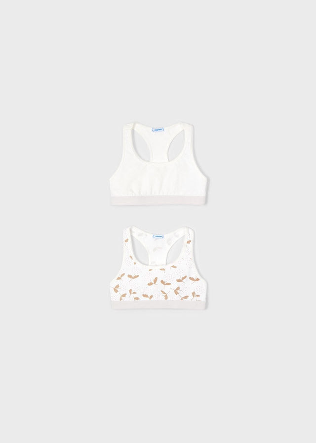 Mayoral Girls Training Bra Set of 2  10300-75  Crd-Flor