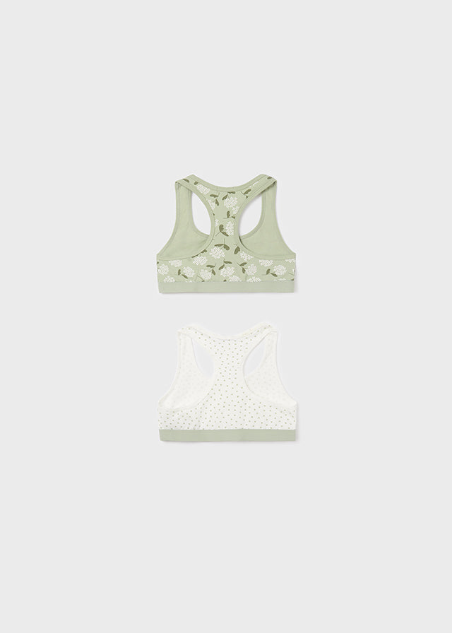 Mayoral Girls Training Bra Set of 2   10300-77  Aloe