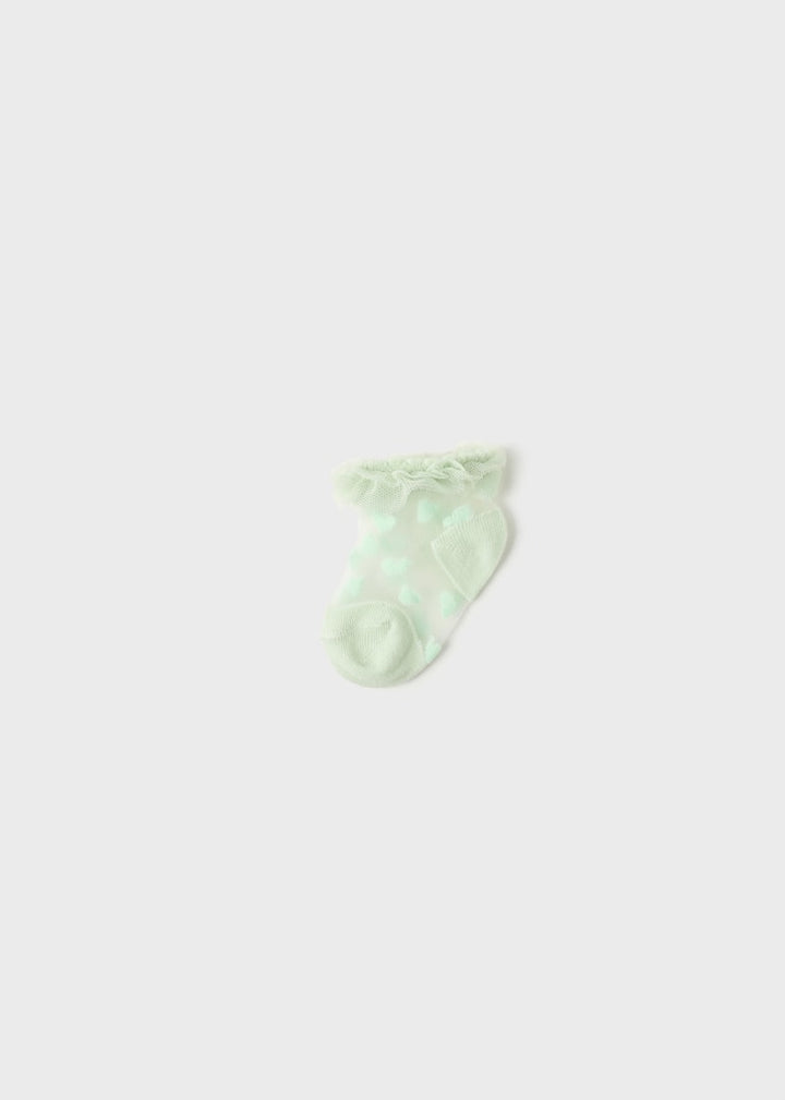 Mayoral Baby Girl Frilly Mesh Socks  9594-18 Aqua**