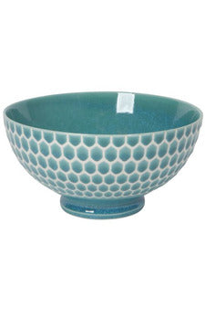 Embossed Honeycomb Teal Bowl