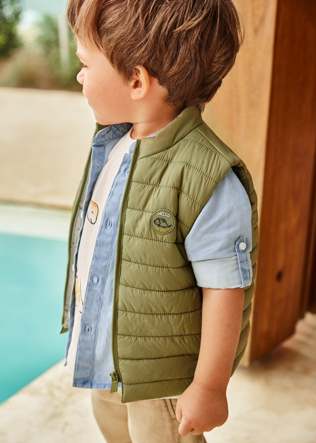 Mayoral Baby Boy Denim Shirt With Mandarin Collar  1117  Tejano **