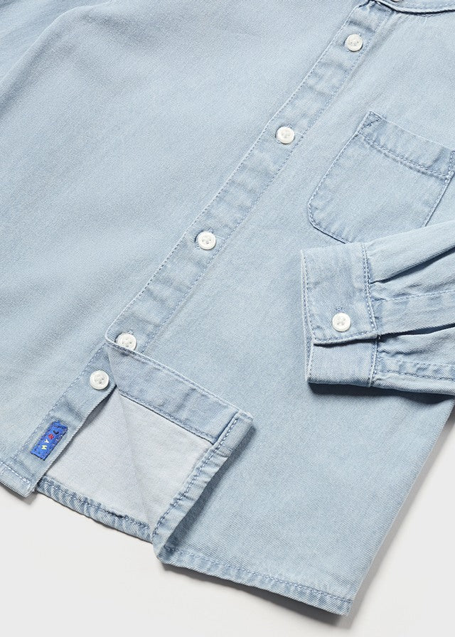 Mayoral Baby Boy Denim Shirt With Mandarin Collar  1117  Tejano **
