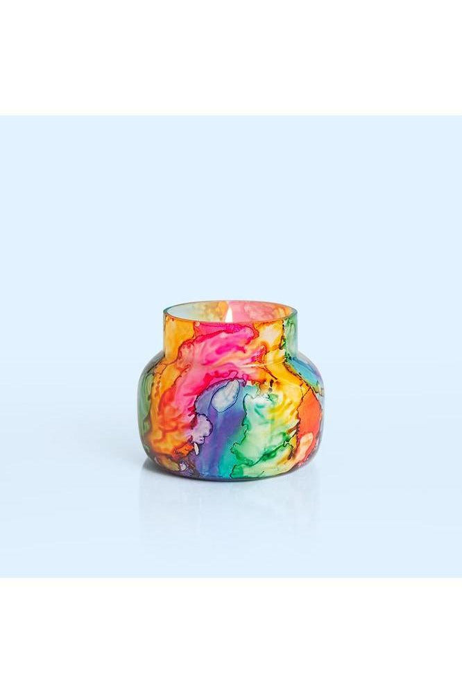 Capri Blue Volcano 8oz  Petite Rainbow Watercolor Jar